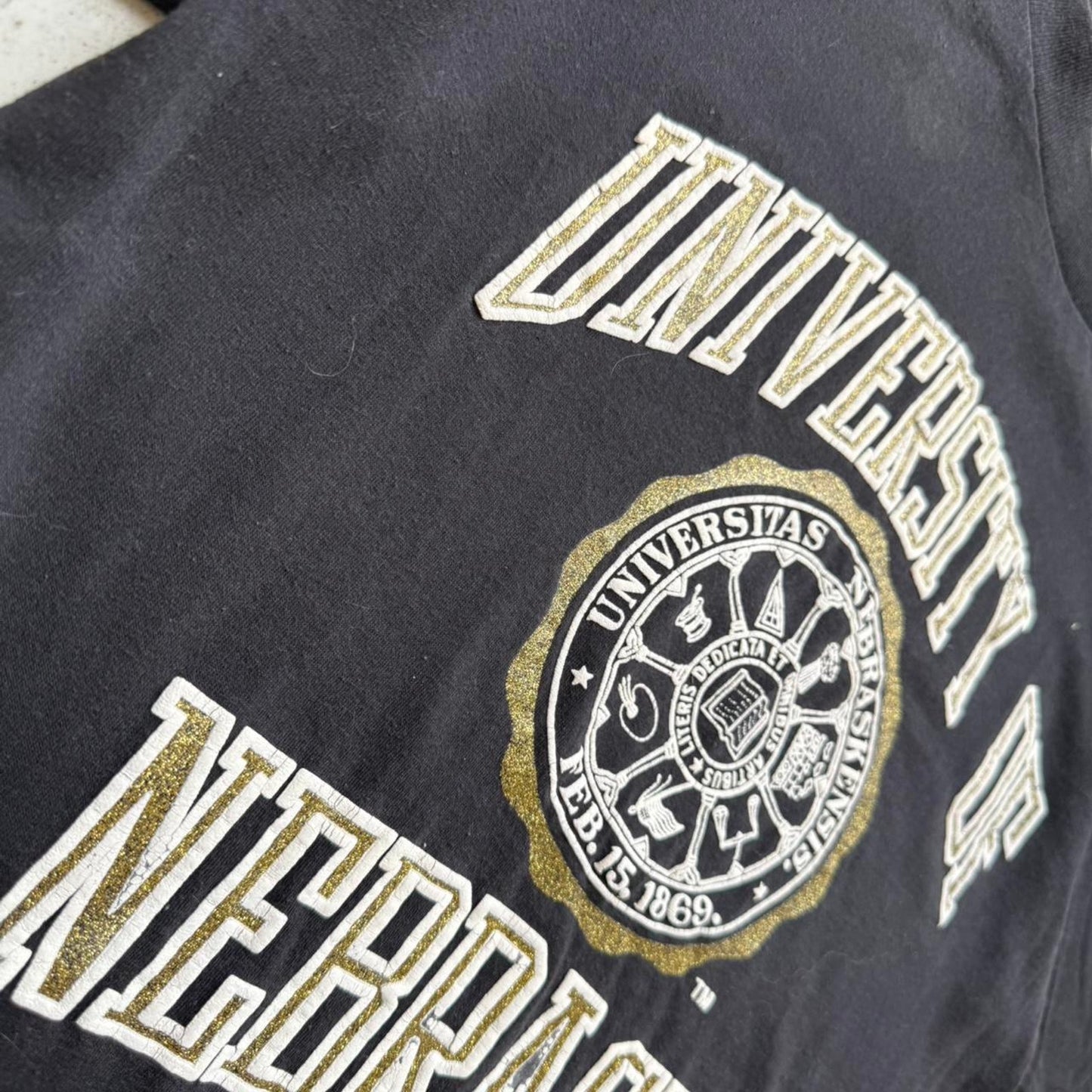 Vintage 90s University of Nebraska School Crest T-Shirt - X-Large