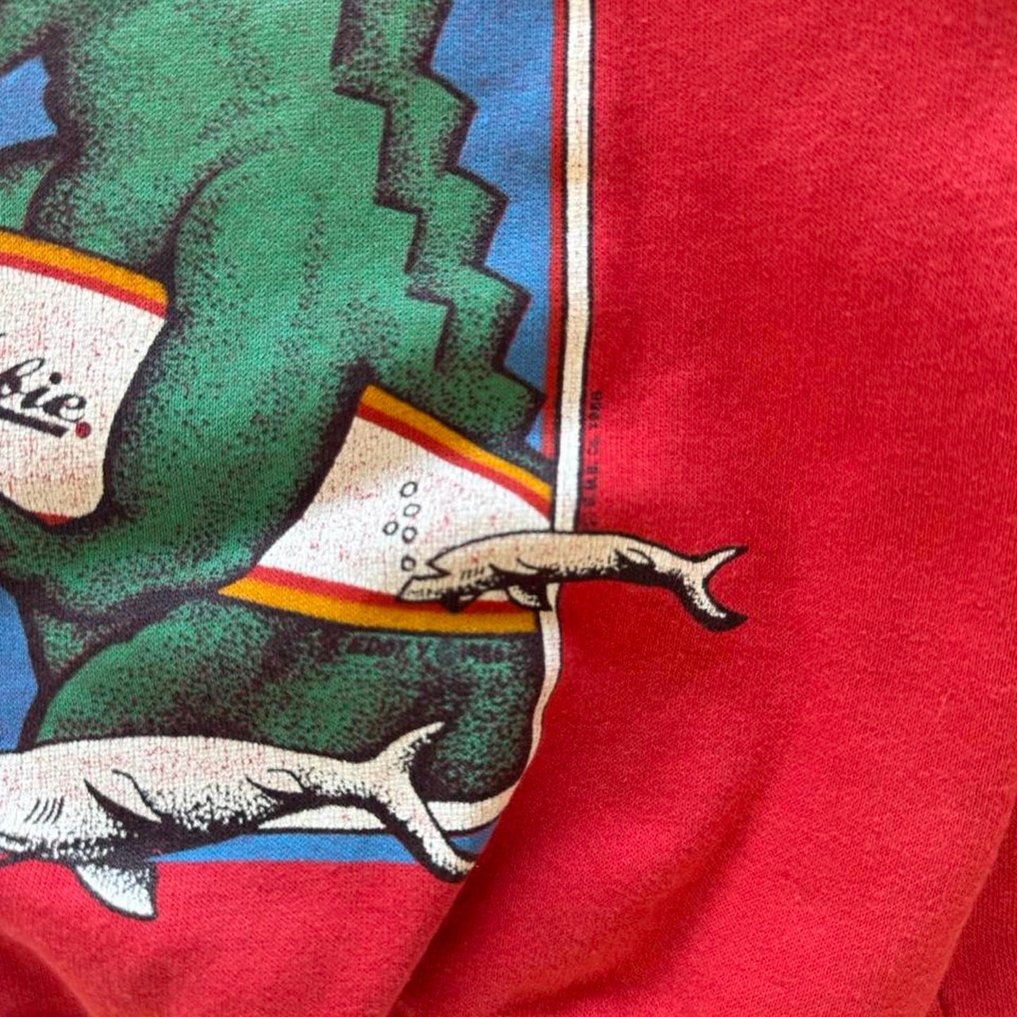 Vintage 80s Surf Monster Godzilla Hobie Crewneck - Kids 8-10