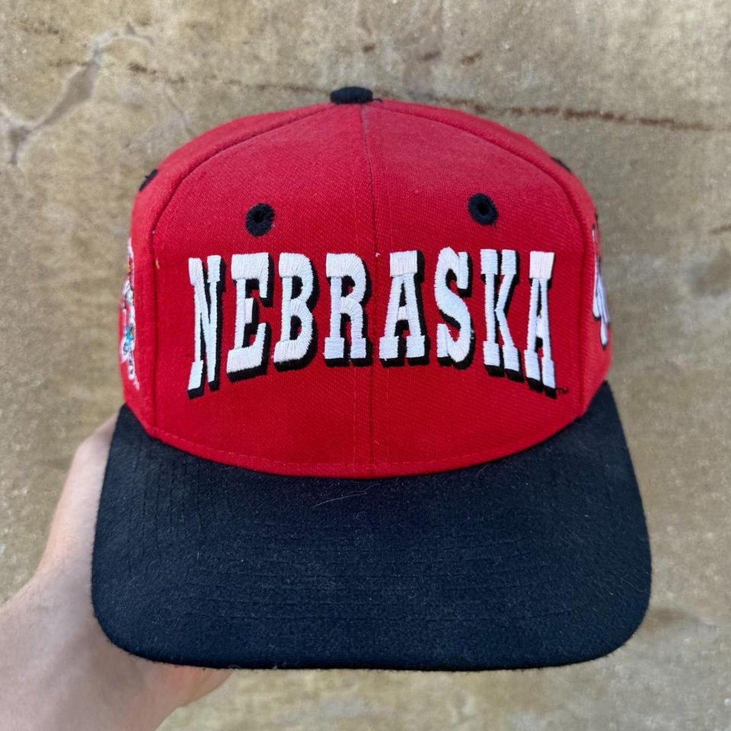 Vintage 90s Nebraska Huskers Spell Out Snapback