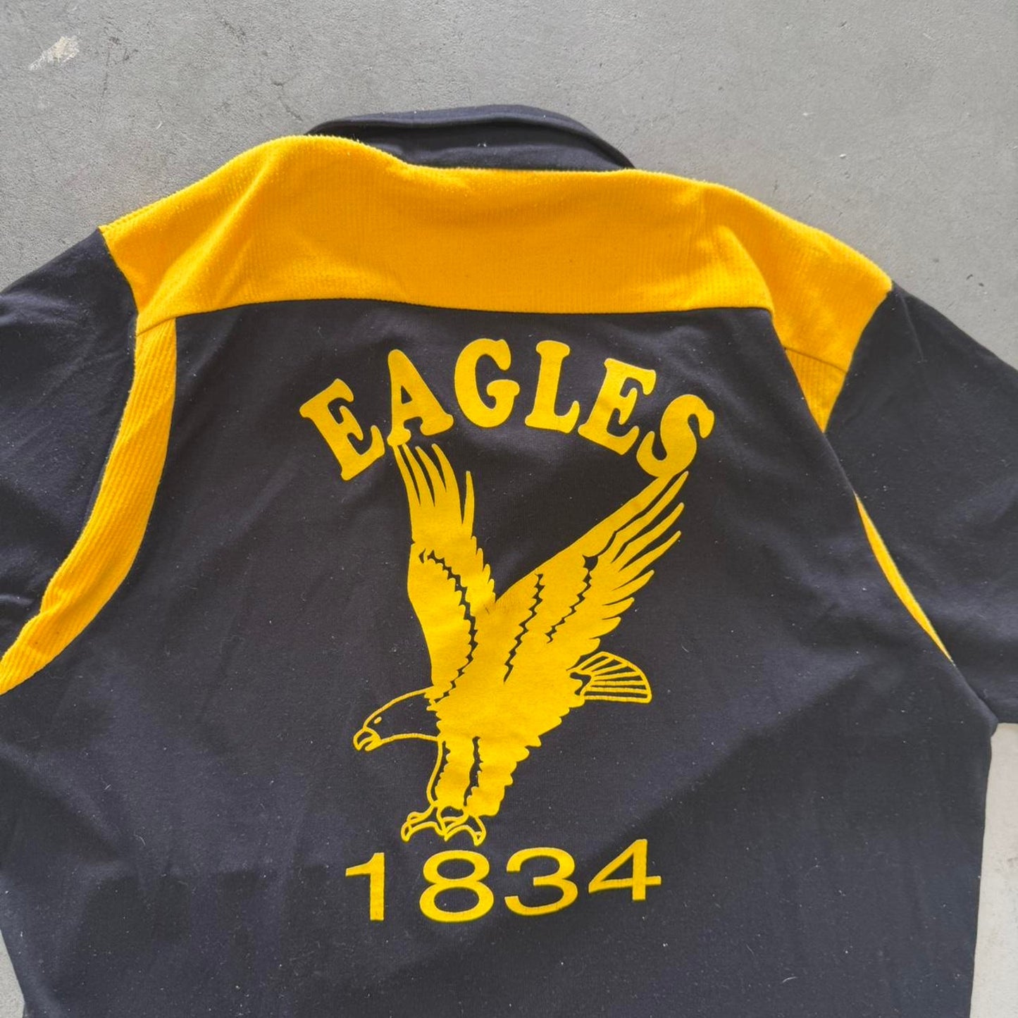 Vintage 80s Chain Stitched Dick Eagles Polo Shirt - X-Large