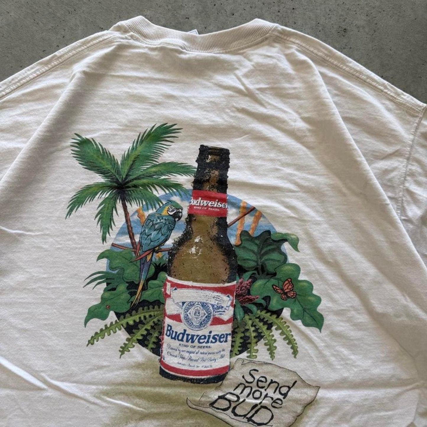 Vintage 90s Budweiser Island Alcohol Beer Promo T-Shirt - X-Large