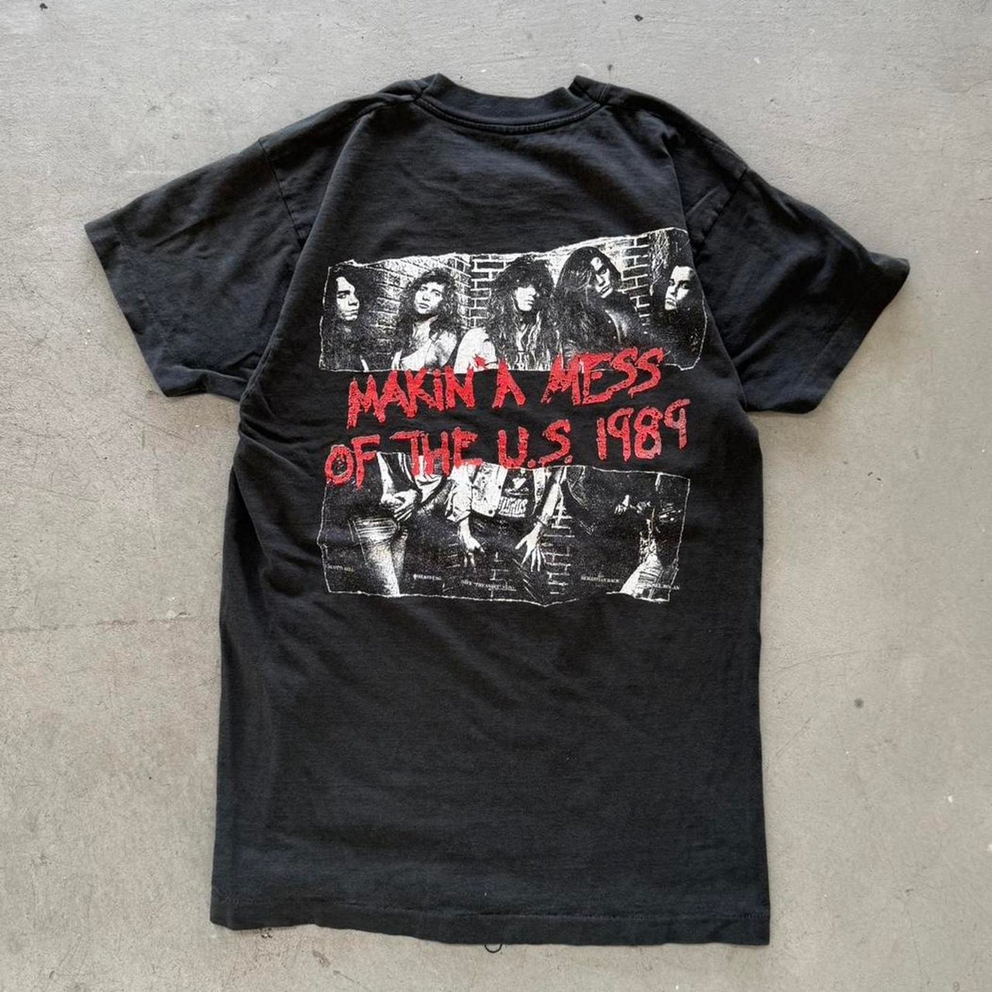 Vintage 1989 Skid Row Makin a Mess of the US Band T-Shirt - Large