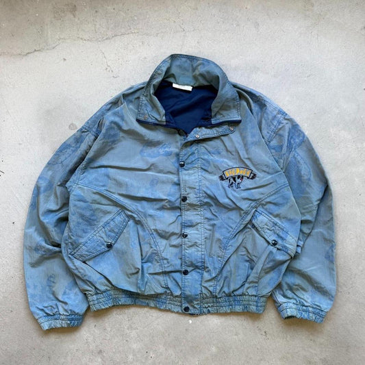 Vintage 90s Big Dogs 3M All Over Design Windbreaker - Large