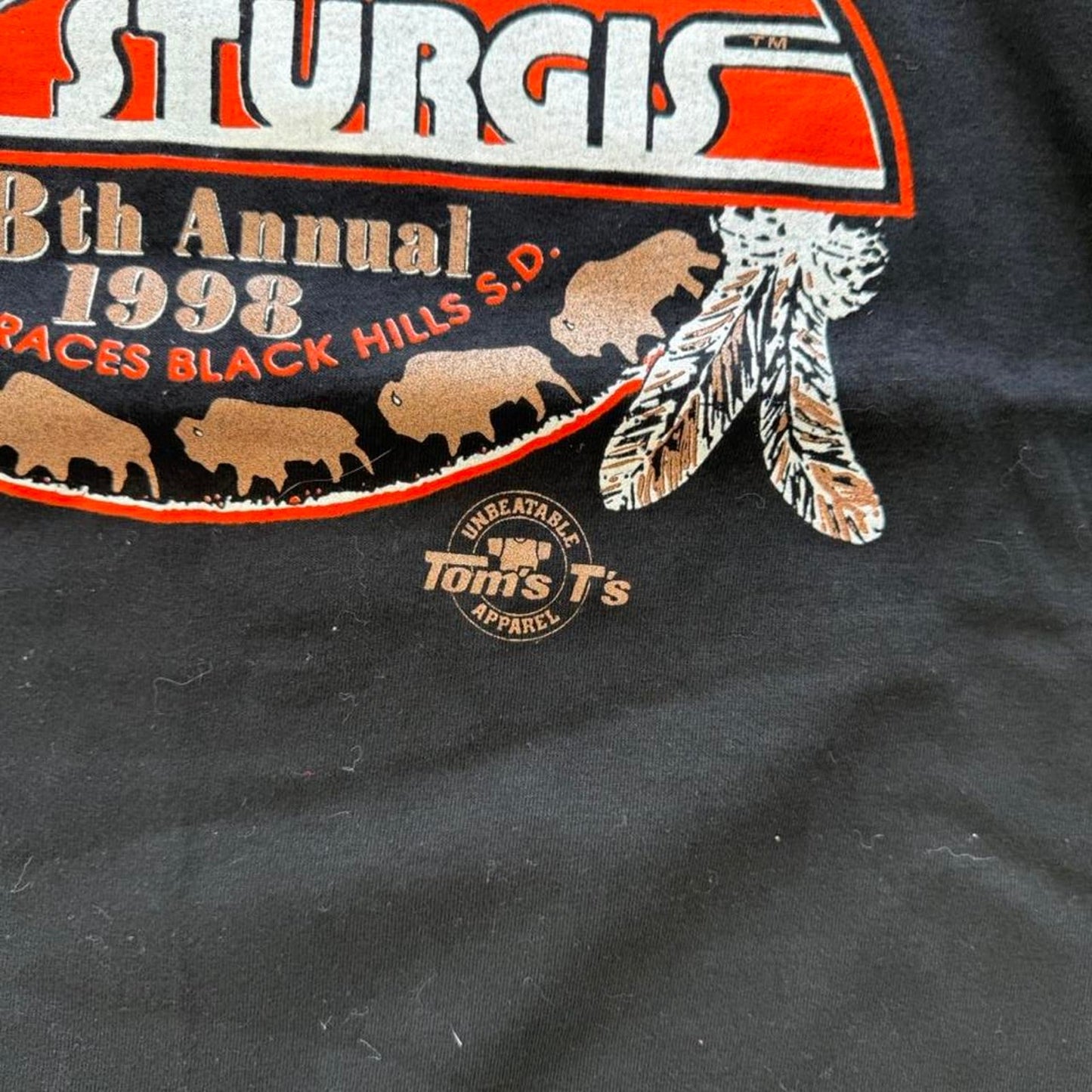 Vintage 1998 Sturgis Black Hills Rally Biker Motorcycle T-Shirt - X-Large