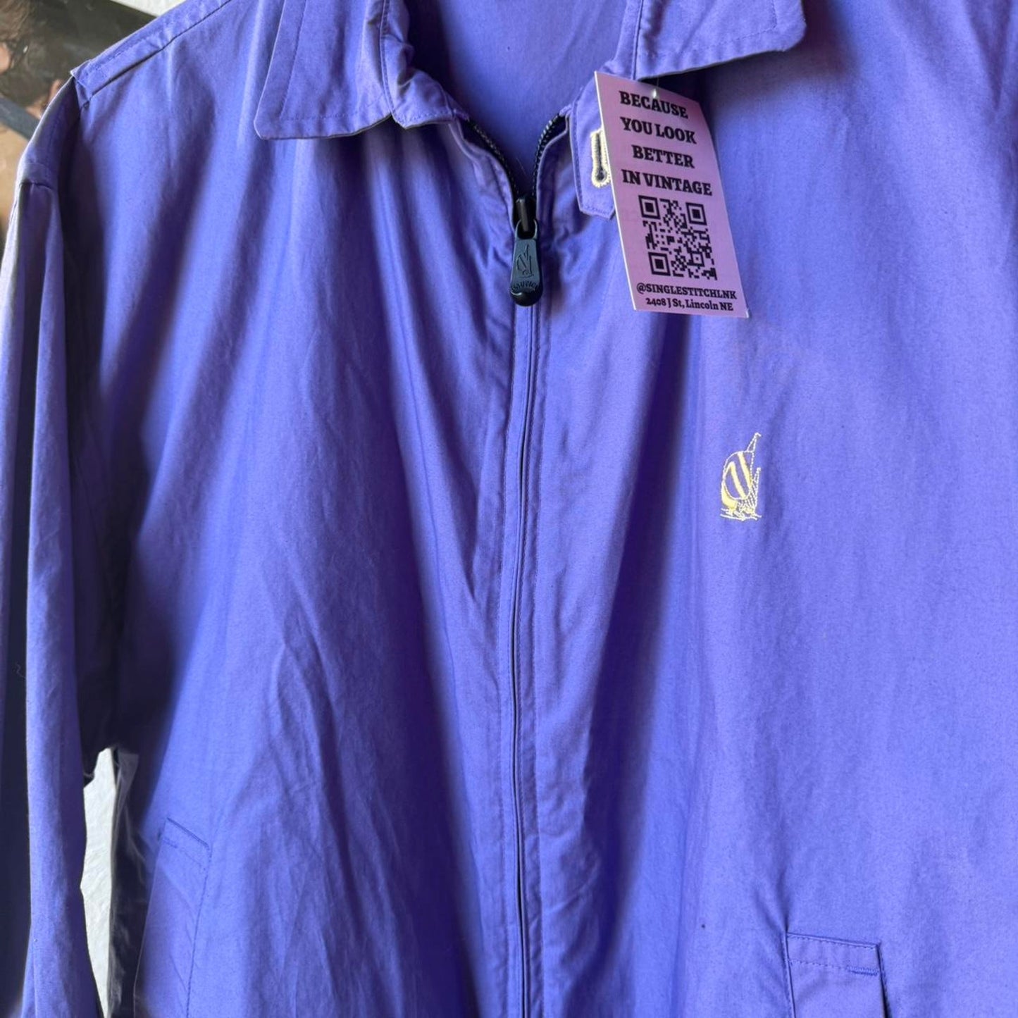 Vintage 90s Nautical Zip Up Jacket - Small