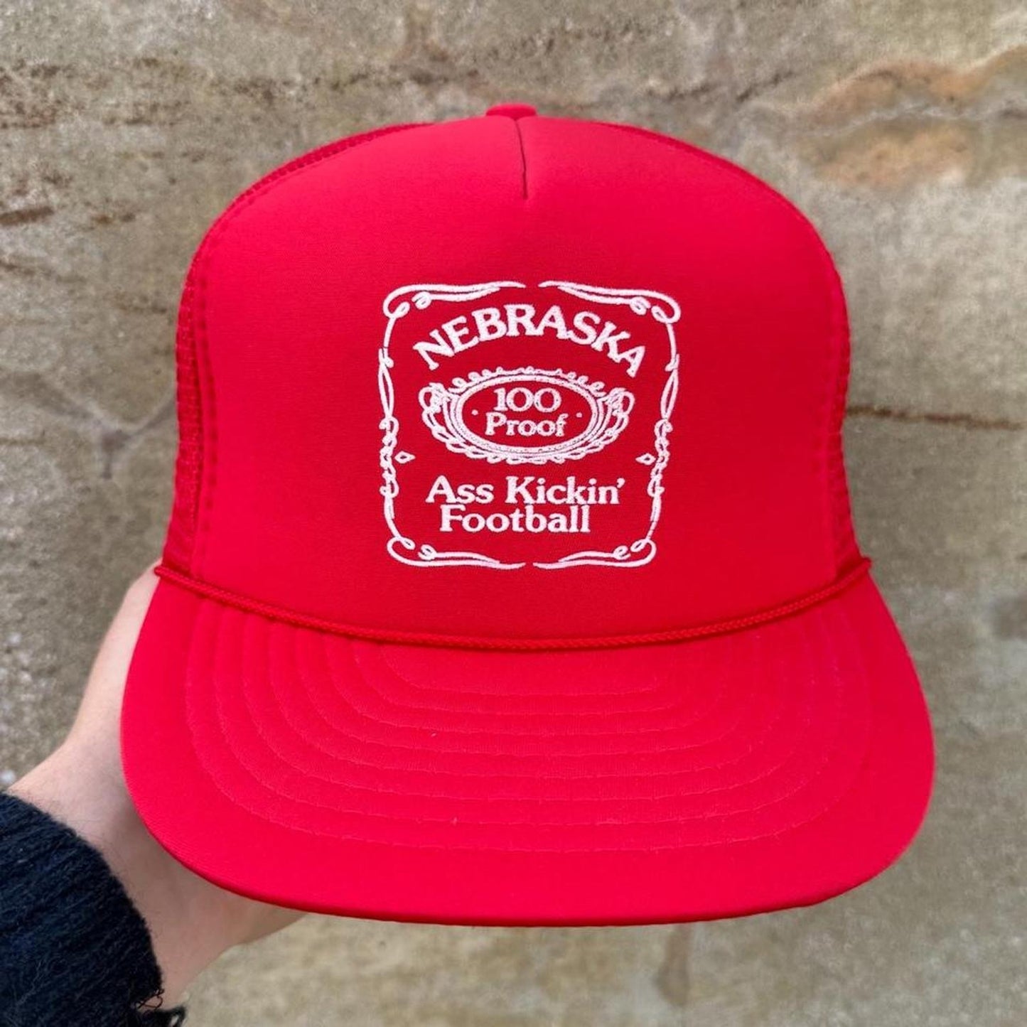 Vintage 90s Nebraska Ass Kickin Football Trucker Snapback