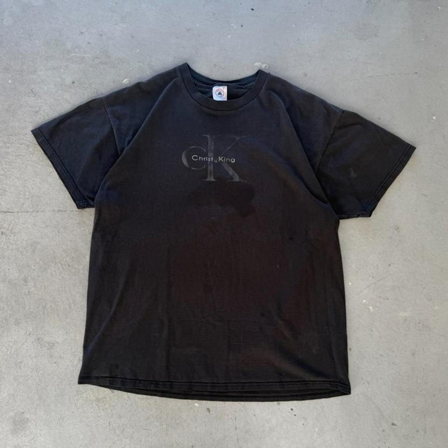 Vintage 90s Christ is King Calvin Klein Parody T-Shirt - X-Large