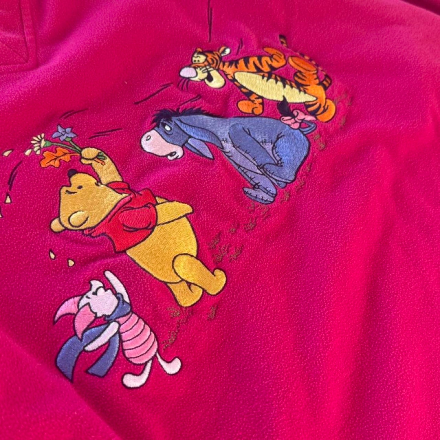 Vintage 90s Disney Winnie the Pooh Fleece Pullover Crewneck - Medium