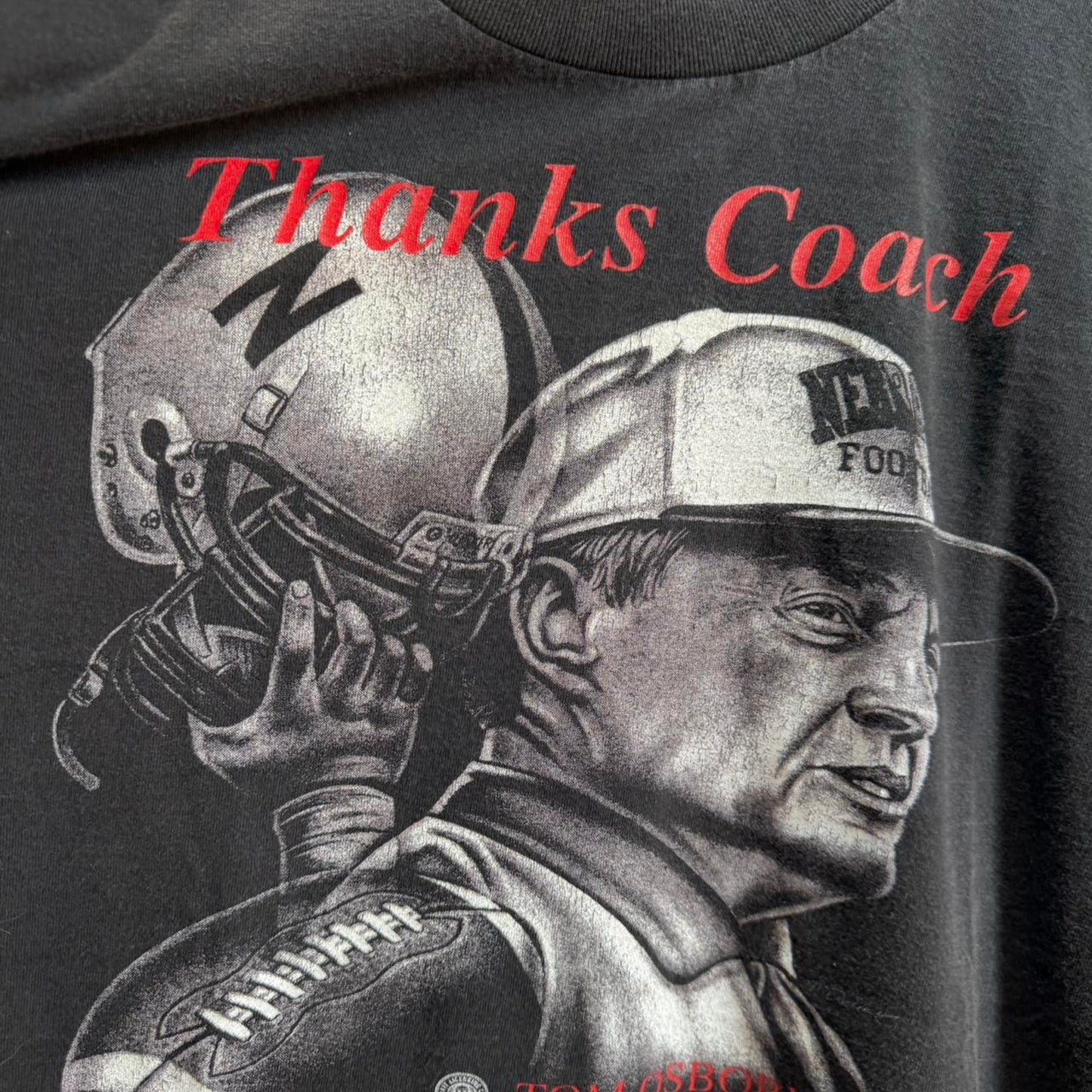 Vintage 90s Nebraska Huskers Thanks Coach Tom Osborne T-Shirt