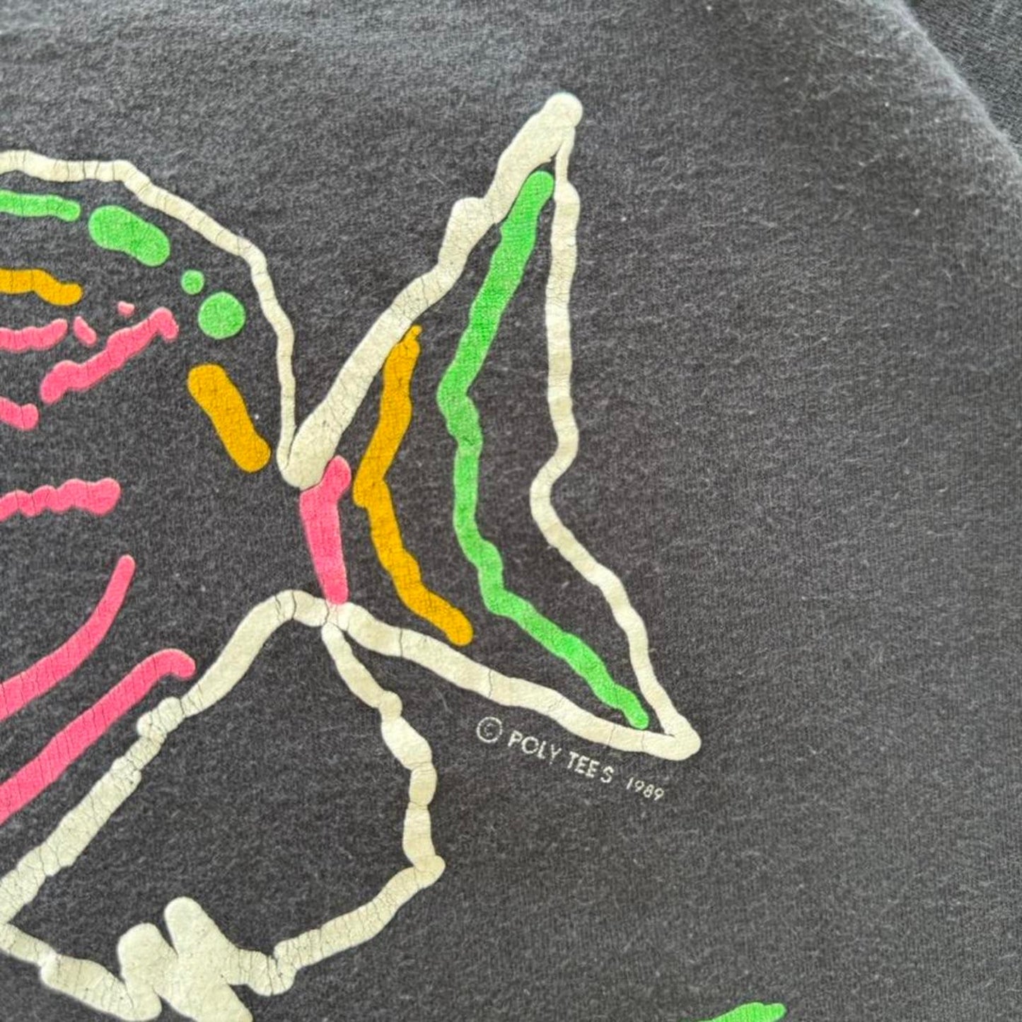 Vintage 90s Hawaii Fish Art Neon T-Shirt - X-Large