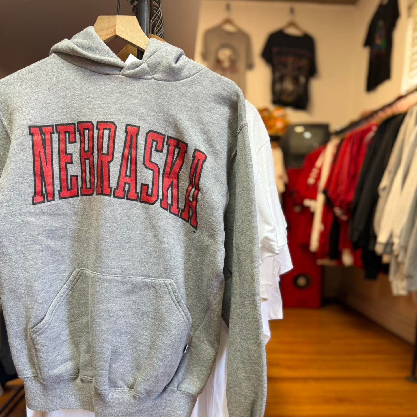 Vintage 90s Nebraska Huskers Russell Athletic Hoodie - Small
