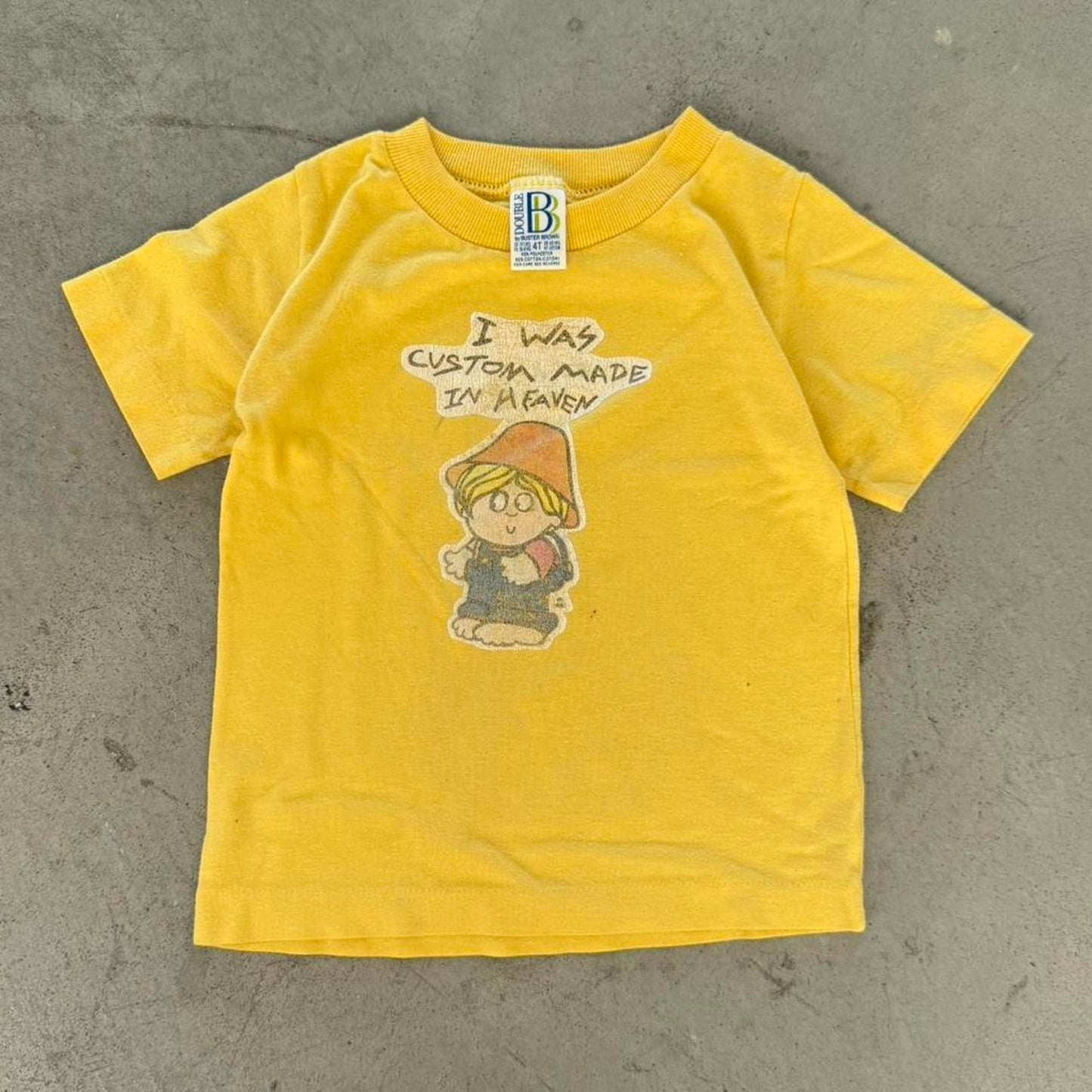 Vintage 80s I Was Custom Made In Heaven T-Shirt - Kids 4T