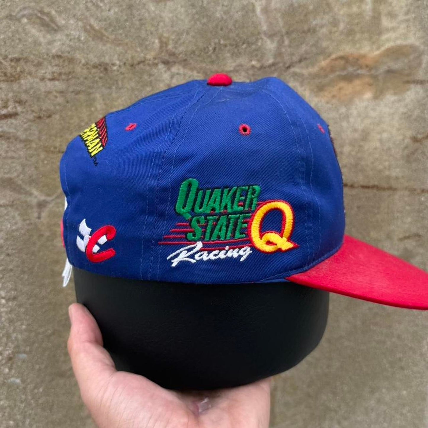 Vintage 90s Superman Quaker State Racing NASCAR Snapback