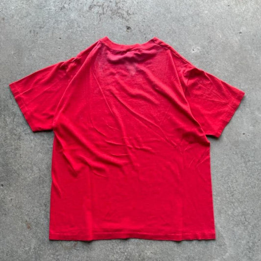 Vintage 80s Nebraska Huskers Go Big Red Text T-Shirt - X-Large