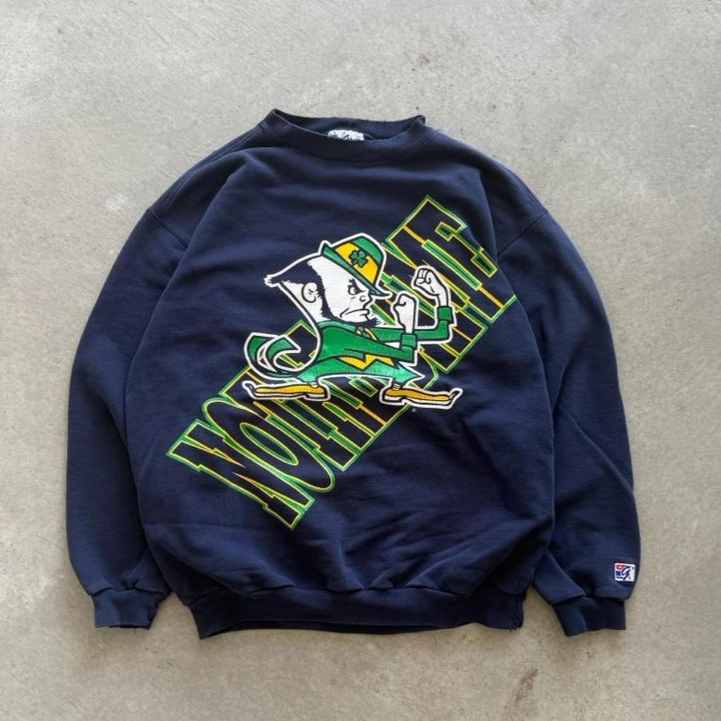 Vintage 90s Notre Dame Fighting Irish Crewneck - Large