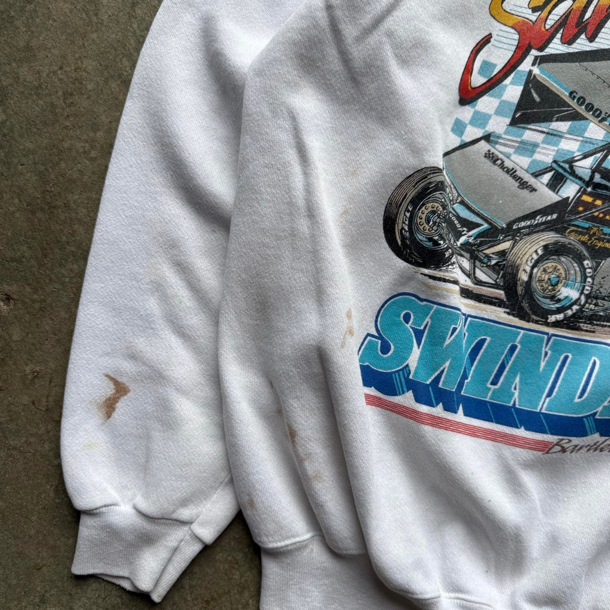 Vintage 90s Dirt Track Racing Swindell Crewneck - Large