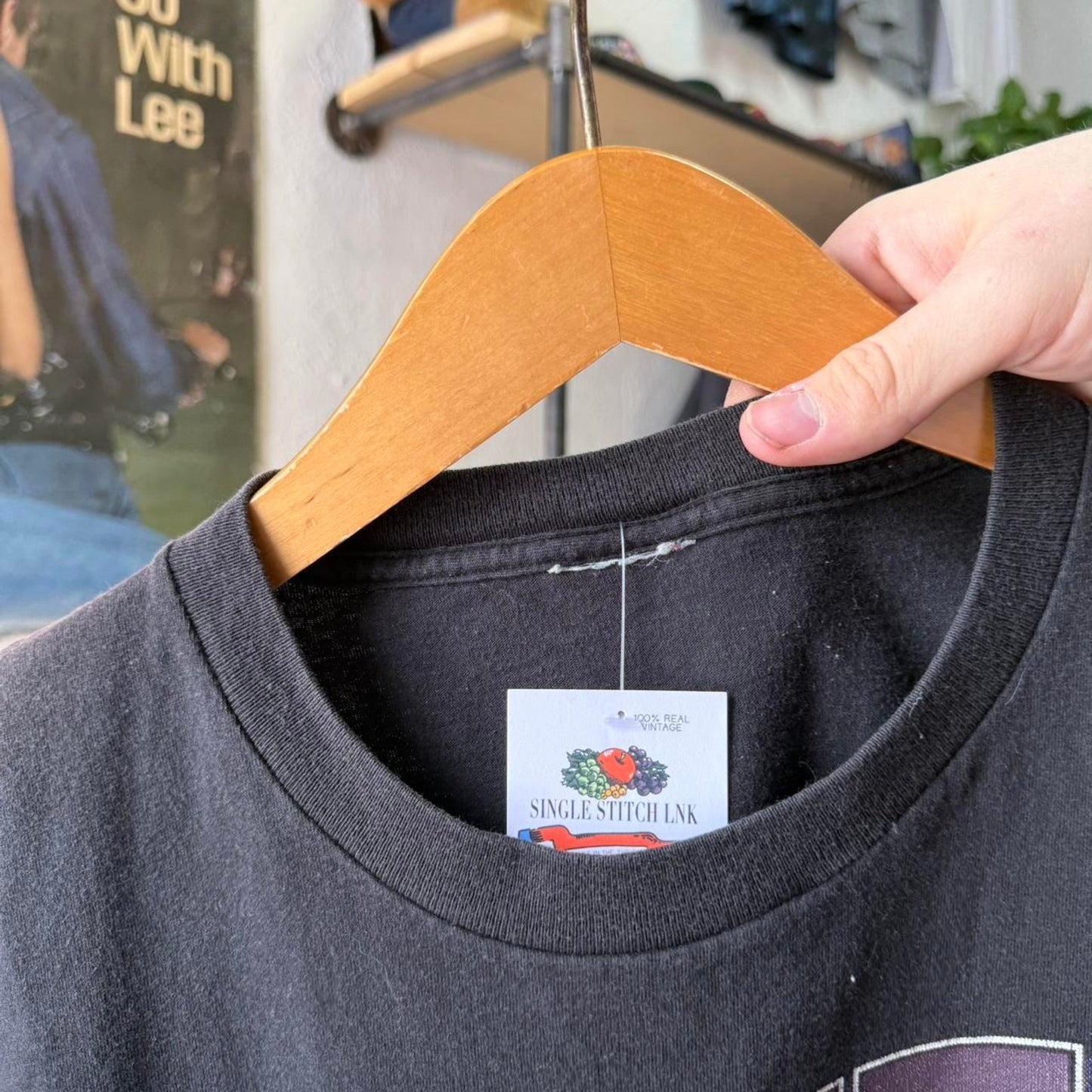 Vintage 90s Might Ducks NHL Burst Through Faded T-Shirt - Medium