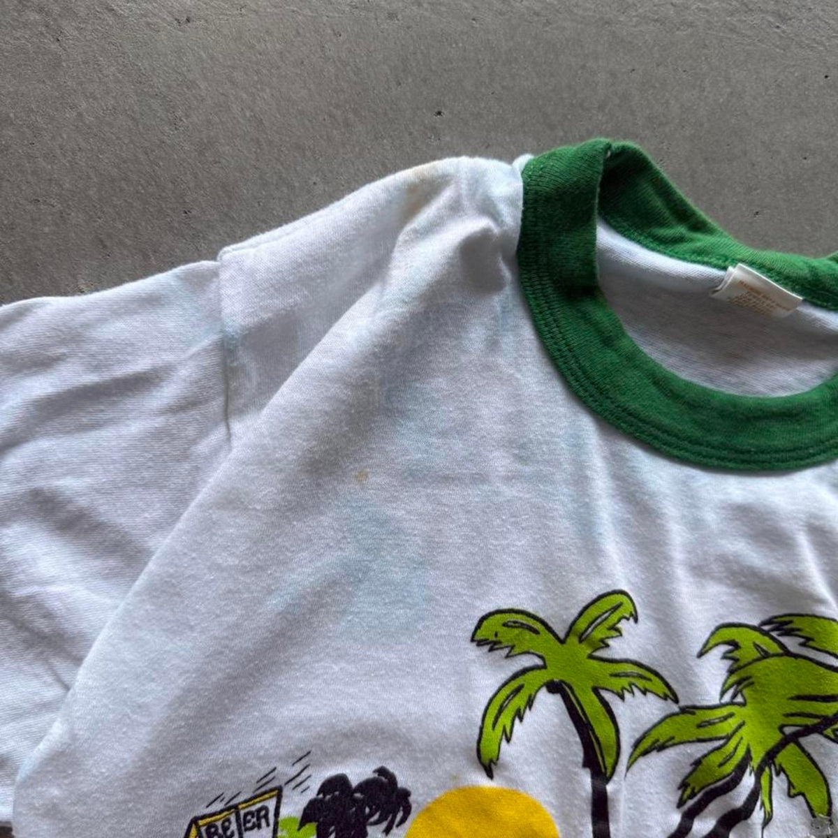 Vintage 80s Spuds MacKenzie Party’s Over Ringer T-Shirt - Medium