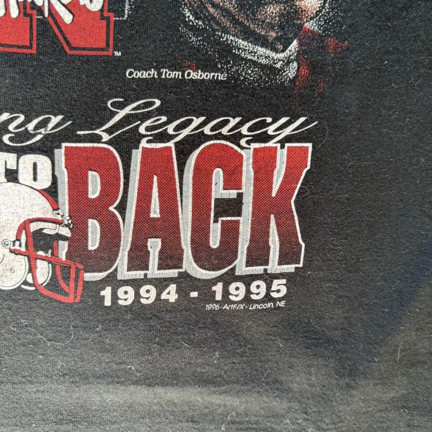 Vintage 90s Nebraska Huskers Back to Back National Champions Trophy T-Shirt - X-Large