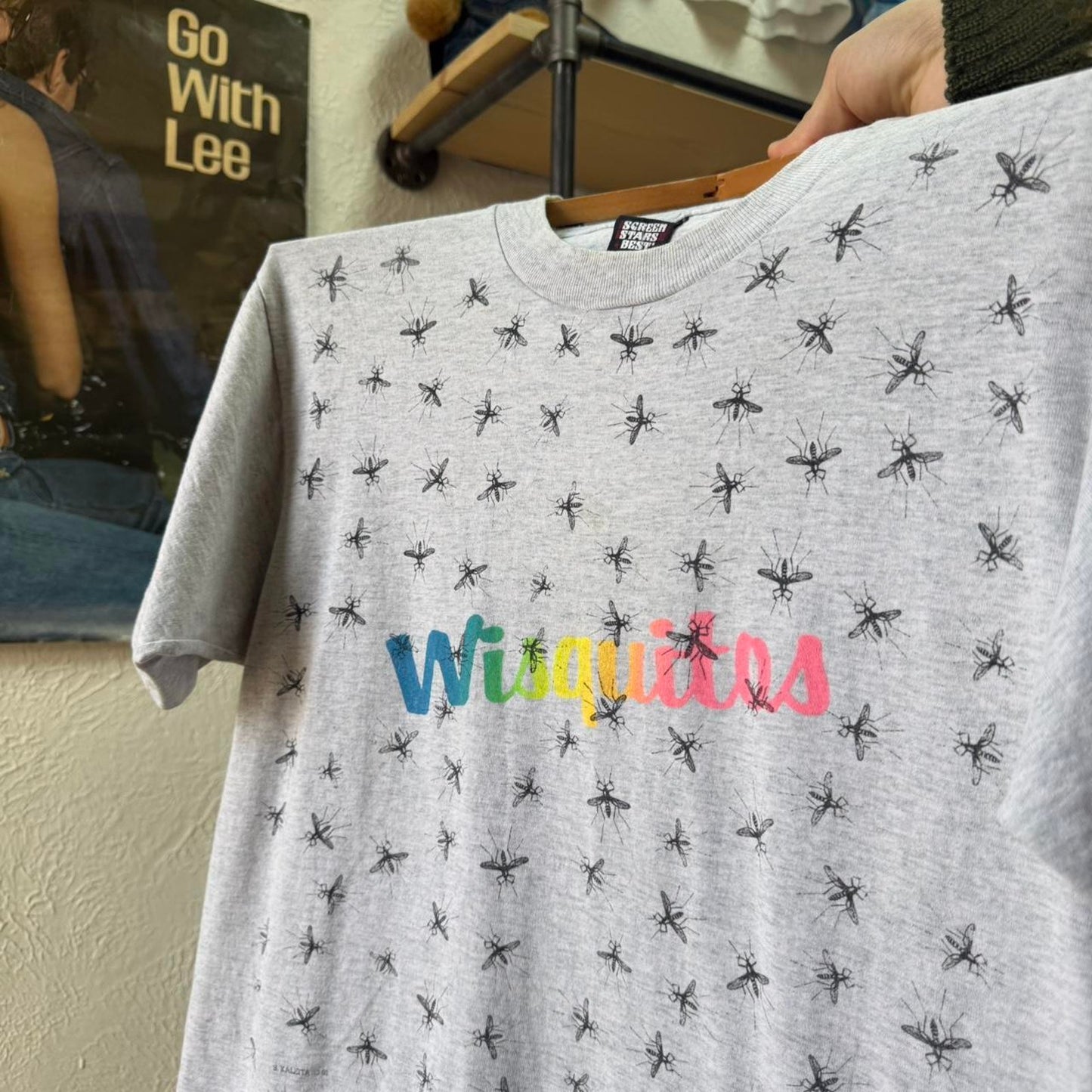 Vintage 90s Mosquitos Wisquitos Wisconsin Bug All Over Print T-Shirt - Large