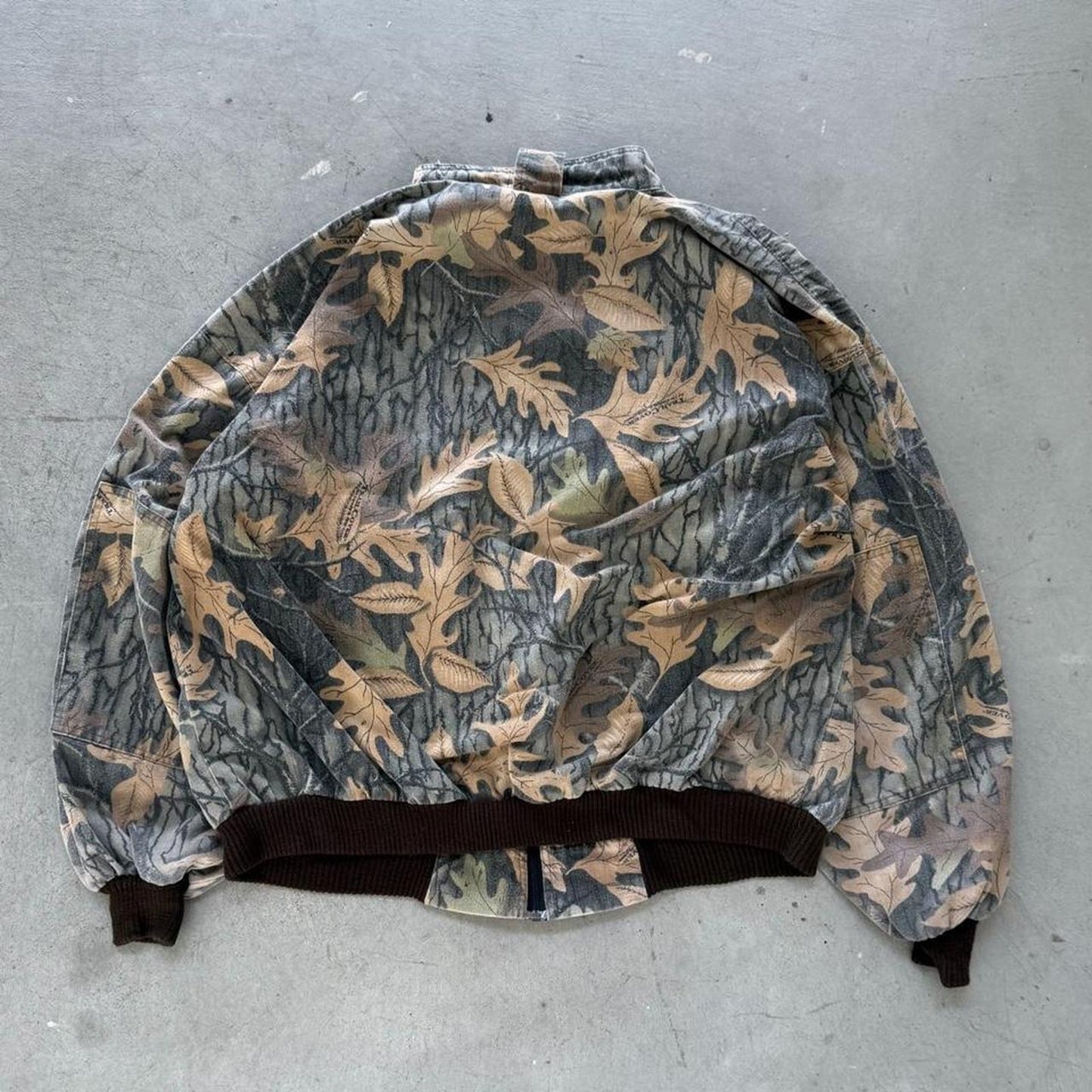 Vintage 90s Camo Camouflage Zip Up Jacket - Large